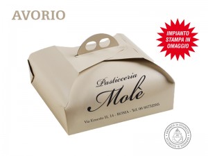 SCATOLE PORTA TORTE PERSONALIZZATE AVORIO